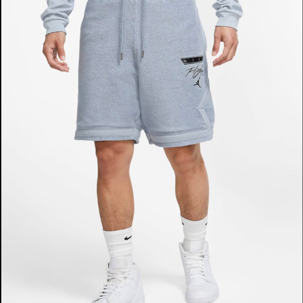 Jordan Flight Fleece Diamond Shorts Men’s Medium Blue | Thick Terry Cotton Nike